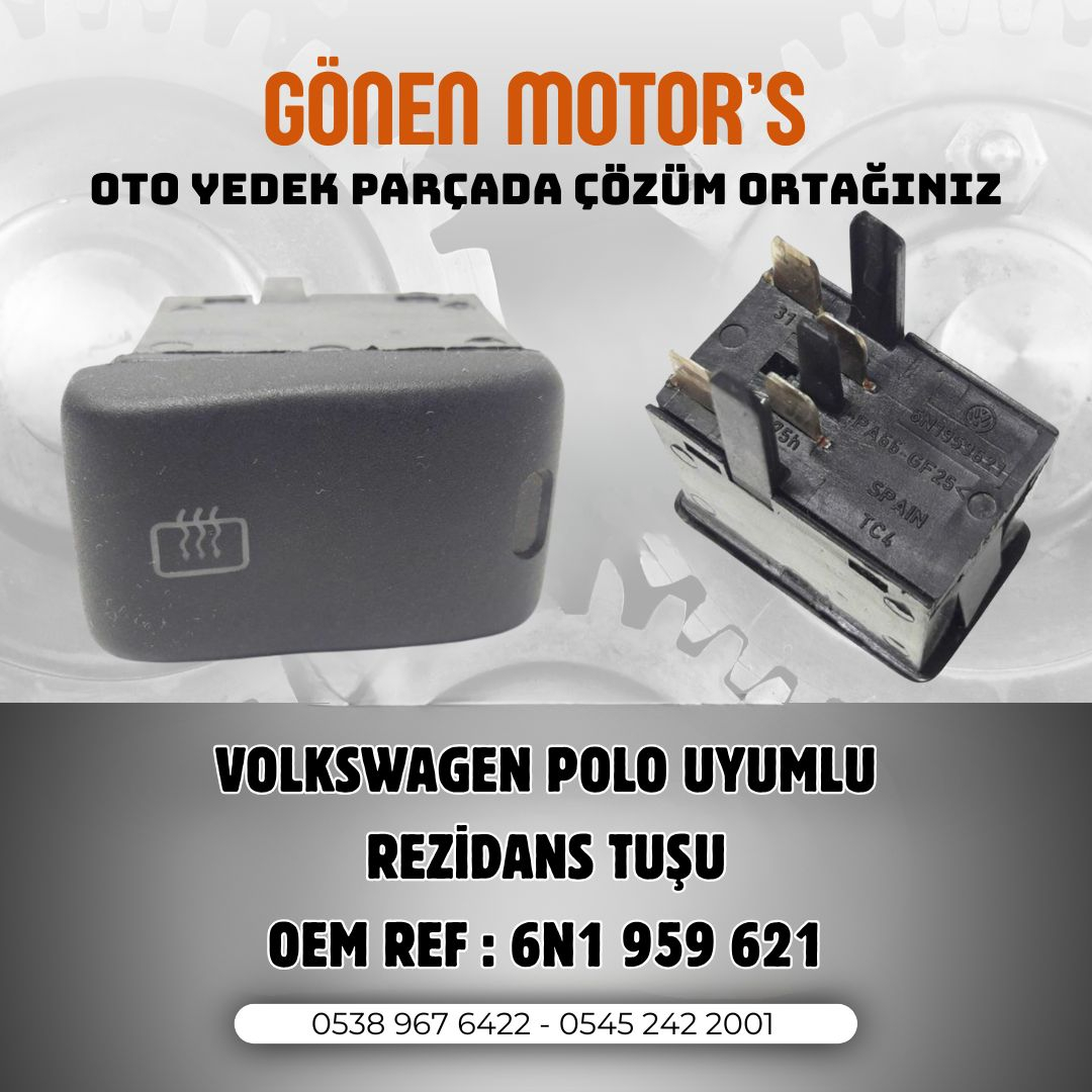 186 - POLO 6N HB / POLO CLASSİC ARKA CAM REZİDANS TUŞU